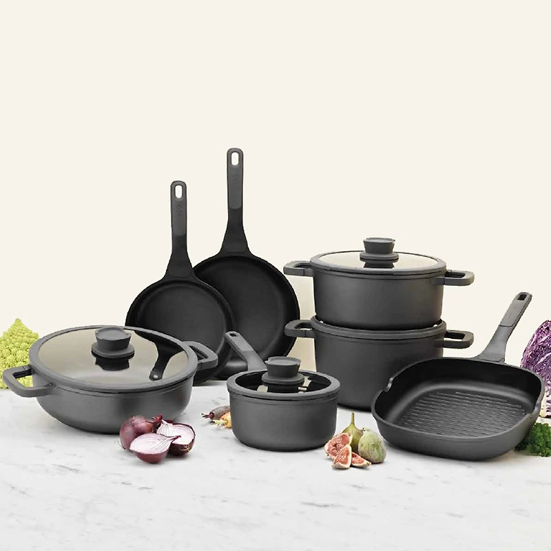 BergHOFF Leo Stone Aluminum Non-Stick 11-pc. Cookware Set