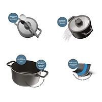 BergHOFF Leo Stone Aluminum Non-Stick 11-pc. Cookware Set