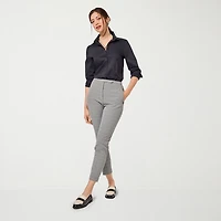 Worthington Womens Petite Cuffed Long Sleeve Regular Fit Button-Down Shirt