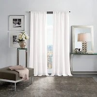 Martha Stewart Crinkle Rod Pocket Sheer Set of 2 Curtain Panel