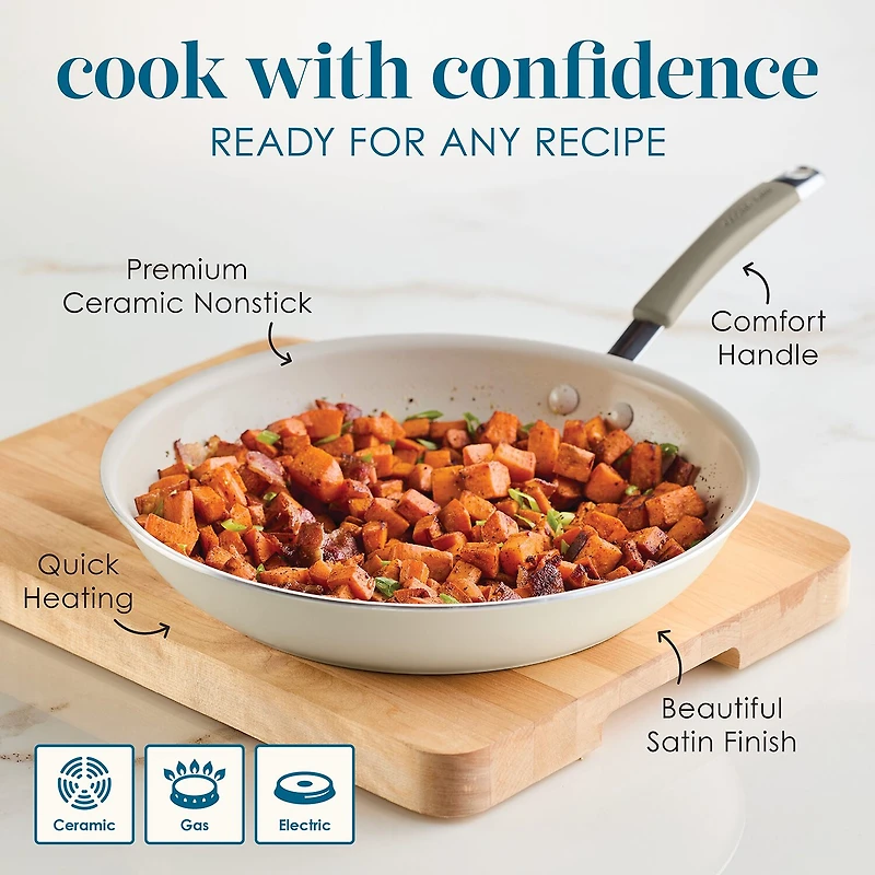 Rachael Ray Cucina Ceramic Non-Stick 12.5" Frying Pan
