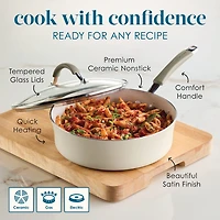 Rachael Ray Cucina Ceramic Non-Stick 3-qt. Saute Pan