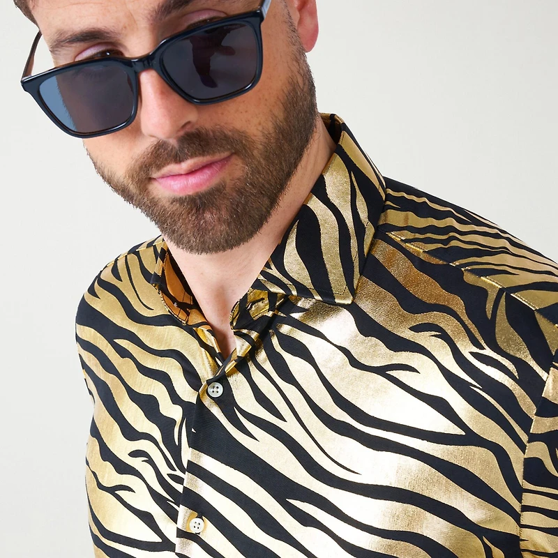 Opposuits Tiger Mens Regular Fit Long Sleeve Dress Shirt