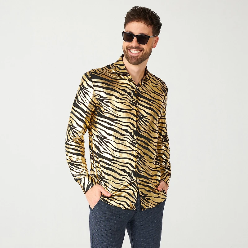 Opposuits Tiger Mens Regular Fit Long Sleeve Dress Shirt