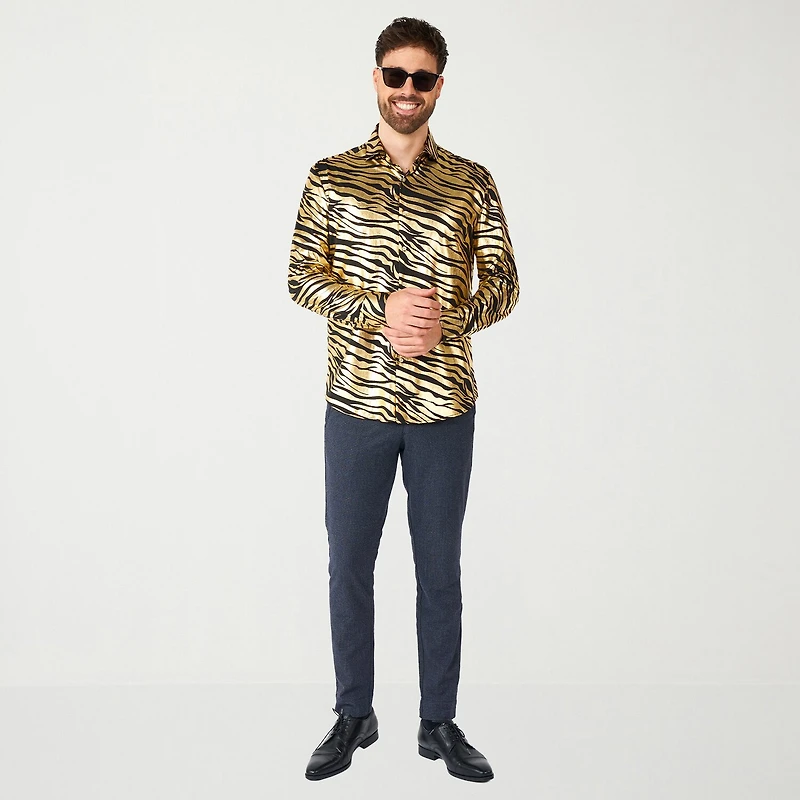 Opposuits Tiger Mens Regular Fit Long Sleeve Dress Shirt