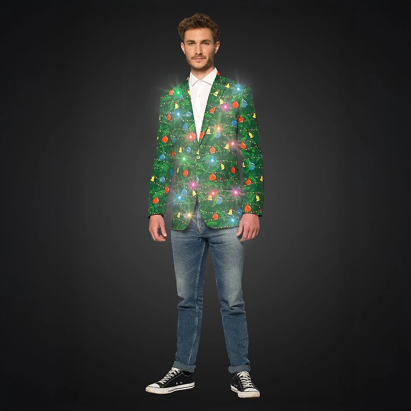 Suitmeister Light Up Christmas Mens Slim Fit Blazer