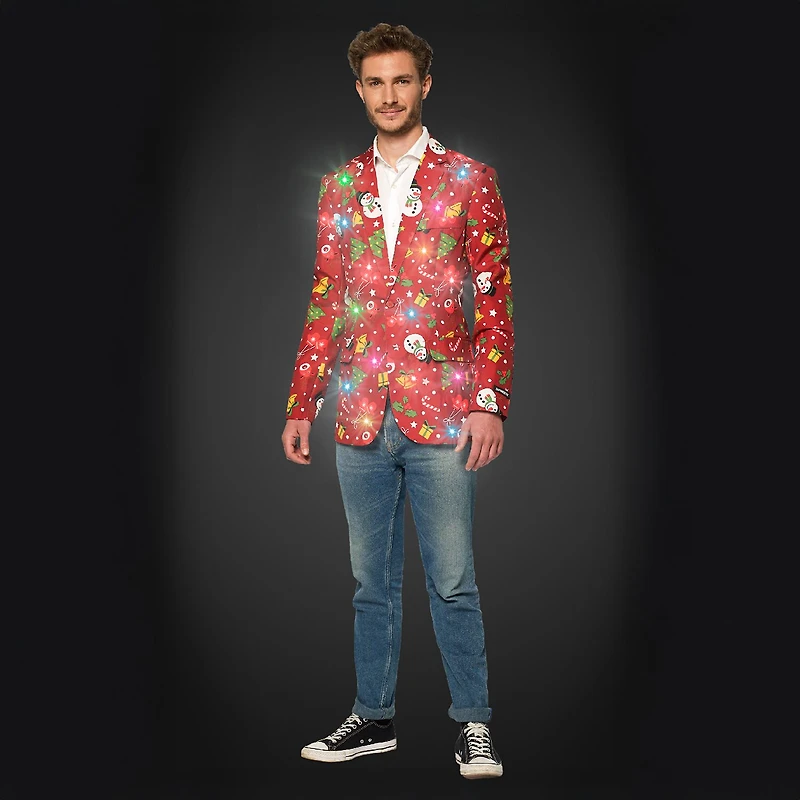 Suitmeister Light Up Christmas Mens Slim Fit Blazer