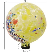 Net Health Shops Bright Summer Burst Gazing Globe - 10 In Glass Yard Art