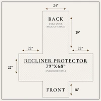Linery Velvet Furniture Protector Recliner Slipcover