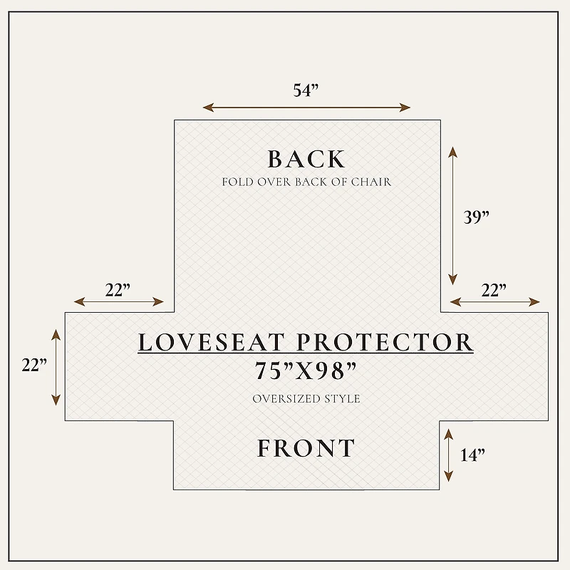 Linery Velvet Furniture Loveseat Protector