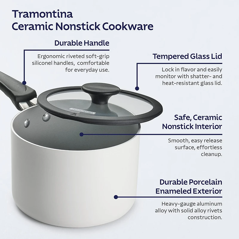 Tramontina Aluminum Ceramic 11-pc. Nesting Cookware Set