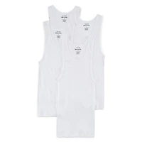 Stafford Dry + Cool Mens Round Neck Sleeveless Quick 4 Pack Big and Tall Tank