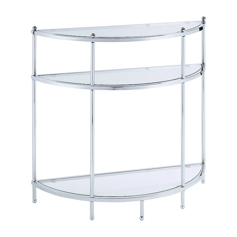 Convenience Concepts Royal Crest Glass Console Table