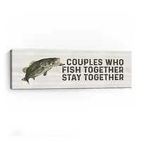 Lumaprints Less Talk More Fishing Panel V-Together Giclee Canvas Art