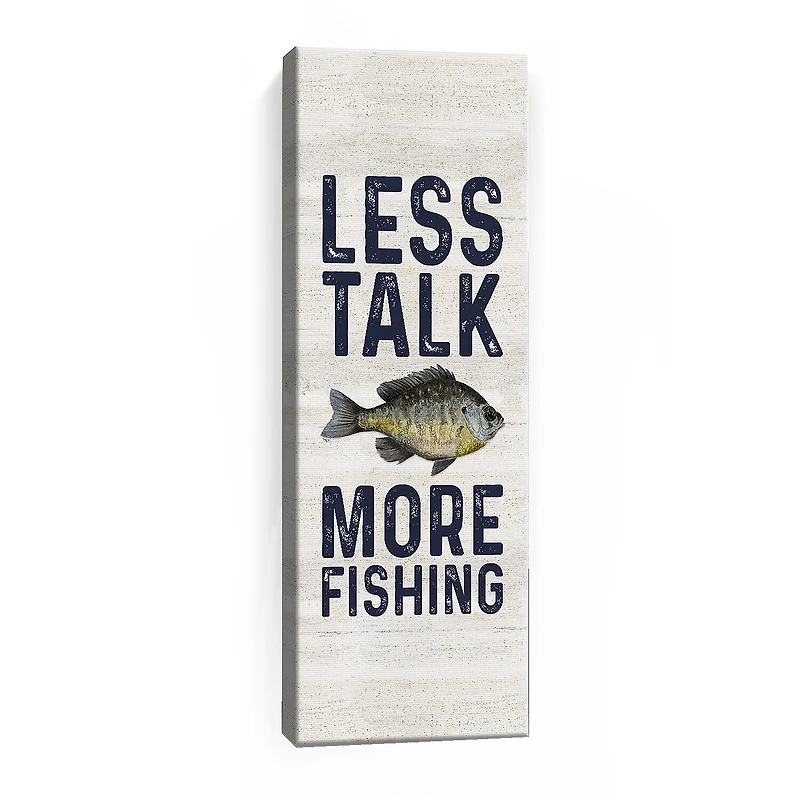 Lumaprints Less Talk More Fishing Vertical Ii-Fishing Giclee Canvas Art