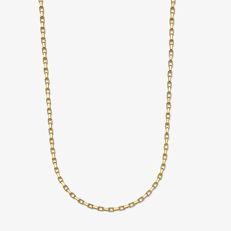 Unisex Adult 14K Gold 24 Inch Box Chain Necklace