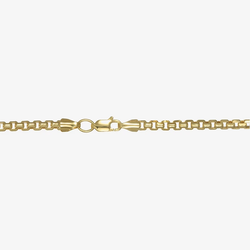 Womens 14K Gold Inch Box Chain Necklace