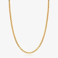Womens 14K Gold Inch Box Chain Necklace