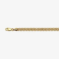 10K Gold 7.25 Inch Hollow Bismark Link Bracelet