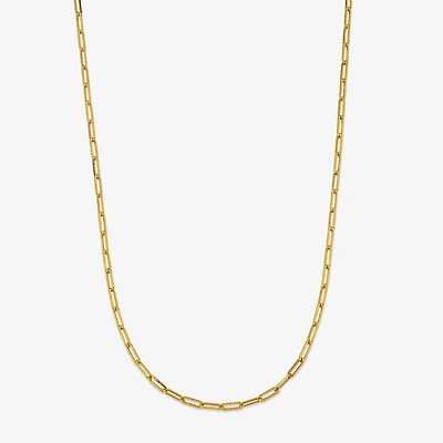 Womens 18 - 20 Inch 14K Gold Link Necklace Paperclip