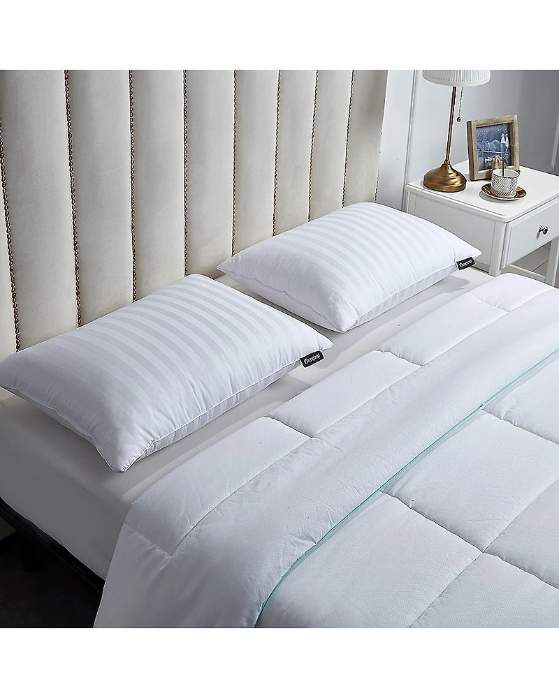 Beautyrest 500tc Damask Cotton 2 Pack Medium Density Bed Pillow