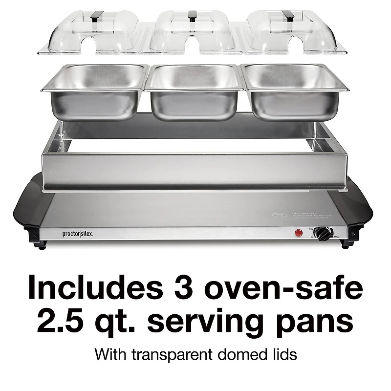 Proctor Silex Triple Buffet Server