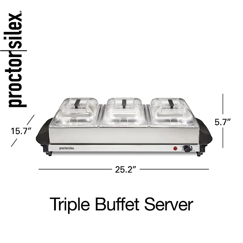 Proctor Silex Triple Buffet Server