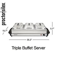 Proctor Silex Triple Buffet Server