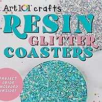 Art 101 Crafts Resin Glitter Coasters with 23 Pieces