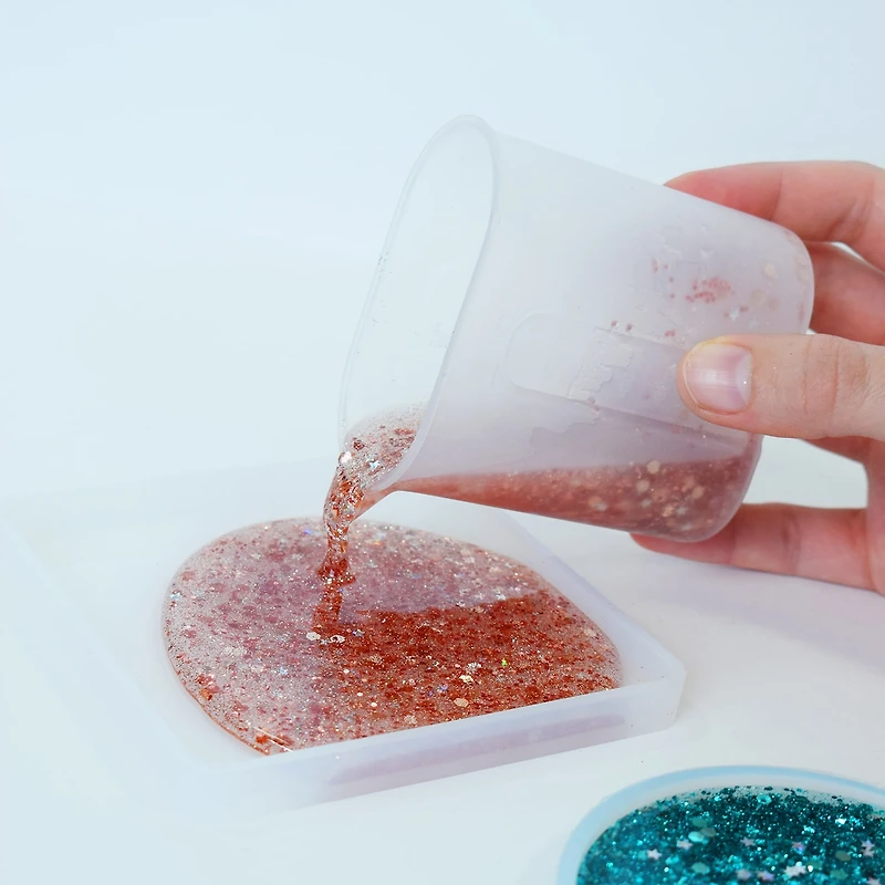 Art 101 Crafts Resin Glitter Coasters with 23 Pieces
