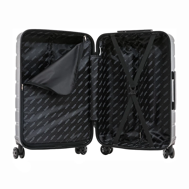 InUSA Trend Inch Hardside Lightweight Checked Spinner Luggage