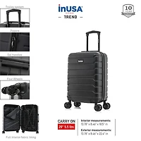 InUSA Trend 20 Inch Hardside Lightweight Carry-On Spinner Luggage