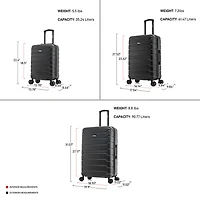 InUSA Trend 3-pc. Hardside Lightweight Luggage Set