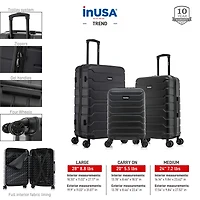InUSA Trend 3-pc. Hardside Lightweight Luggage Set