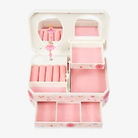 Mele and Co Hayley Floral Musical Ballerina Pink Jewelry Box