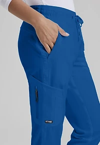 Grey's Anatomy™ by Barco Classic Grp534 Kira 5-Pocket Mid-Rise Jogger Womens Petite Moisture Wicking Scrub Pant