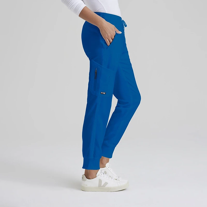 Grey's Anatomy™ by Barco Classic Grp534 Kira 5-Pocket Mid-Rise Jogger Womens Petite Moisture Wicking Scrub Pant