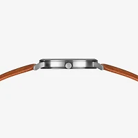 Bering Mens Brown Leather Strap Watch 18640