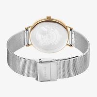 Bering Womens Silver Tone Stainless Steel Bracelet Watch