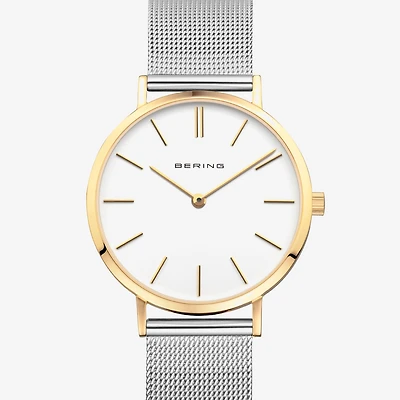 Bering Womens Silver Tone Stainless Steel Bracelet Watch 14134-010