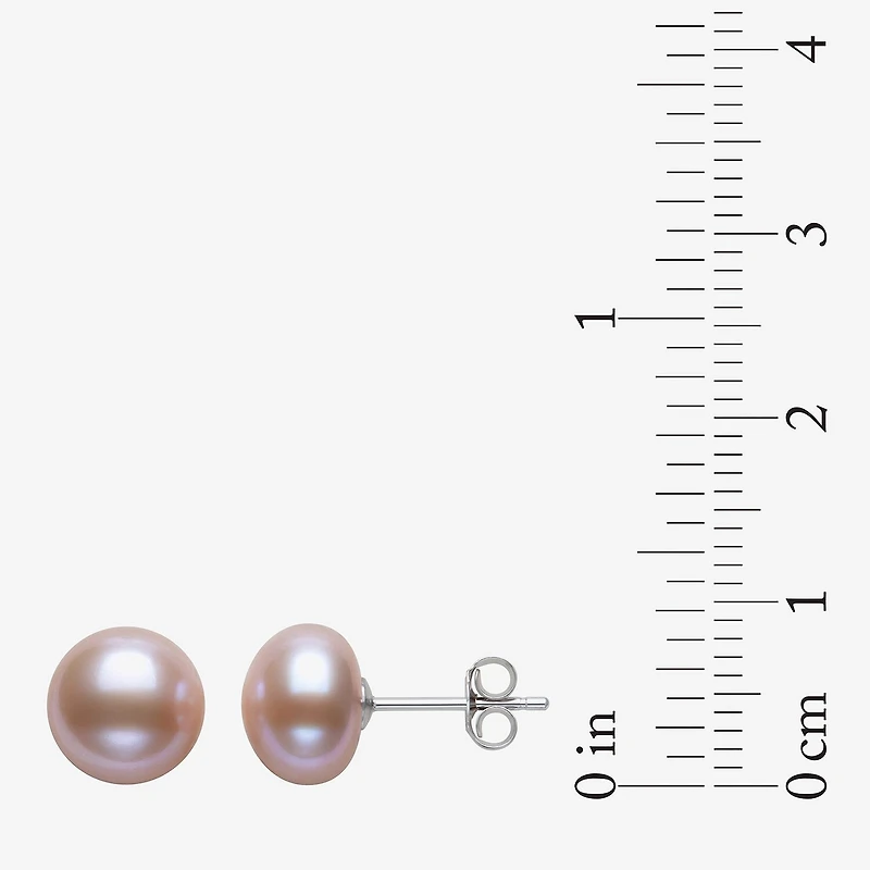 Dyed Cultured Freshwater Pearl Sterling Silver Stud Earrings