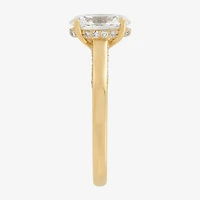 (H-I / Si1-Si2) Womens 1 3/4 CT. T.W. Lab Grown White Diamond 10K Gold Oval Solitaire Engagement Ring