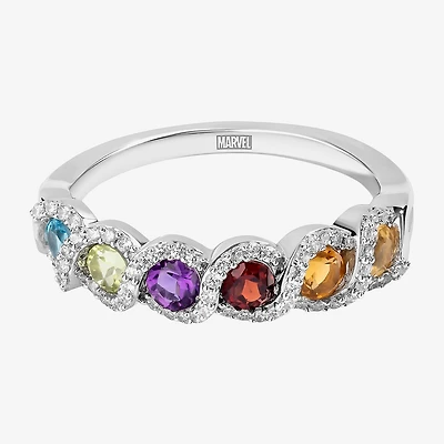 Marvel Fine Jewelry Womens 1/5 CT. Genuine Sterling Silver Round Marvel Band