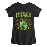 Emerald City Big Kid Girls Crew Neck Short Sleeve Wicked T-Shirt