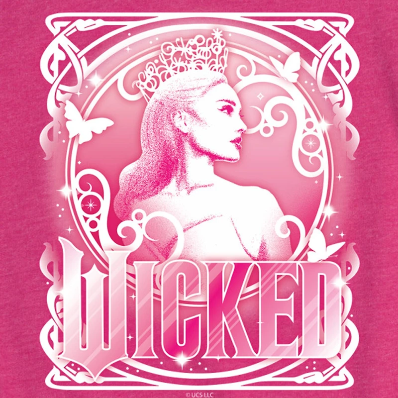 Glinda Big Kid Girls Crew Neck Short Sleeve Wicked T-Shirt