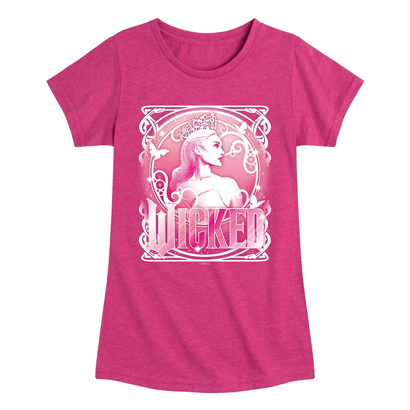 Glinda Big Kid Girls Crew Neck Short Sleeve Wicked T-Shirt