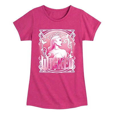 Glinda Big Kid Girls Crew Neck Short Sleeve Wicked T-Shirt