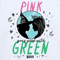 Pink Green Big Kid Girls Crew Neck Short Sleeve Wicked T-Shirt