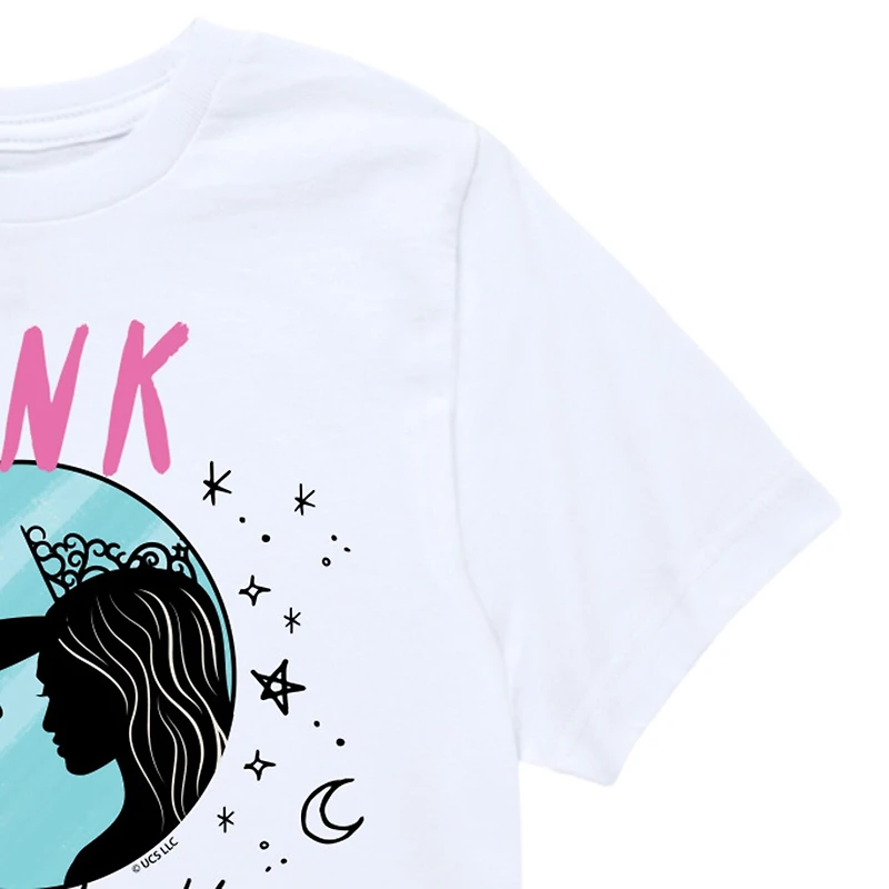 Pink Green Big Kid Girls Crew Neck Short Sleeve Wicked T-Shirt