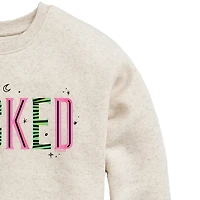 Big Kid Girls Crew Neck Long Sleeve Wicked Sweatshirt